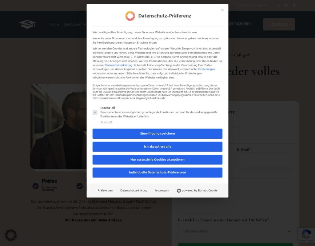 hair college haartransplantation in koeln fue methode in koeln